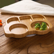 Bamboo And Wood Children's Suction Cup Tableware