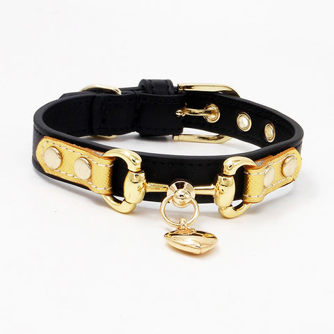 Leather pet collar