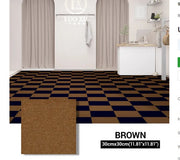 Self Adhesive 12 Carpet Tiles Peel And Stick Floor Plank Mat Non-Slip
