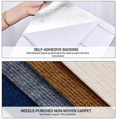 Self Adhesive Carpet Tiles Peel And Stick Floor Plank Mat Non-Slip