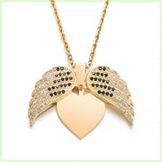 Personalized Women Chain Necklace Custom Engraved Heart Name