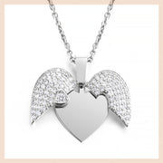 Personalized Women Chain Necklace Custom Engraved Heart Name