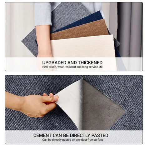 Self Adhesive Carpet Tiles Peel And Stick Floor Plank Mat Non-Slip