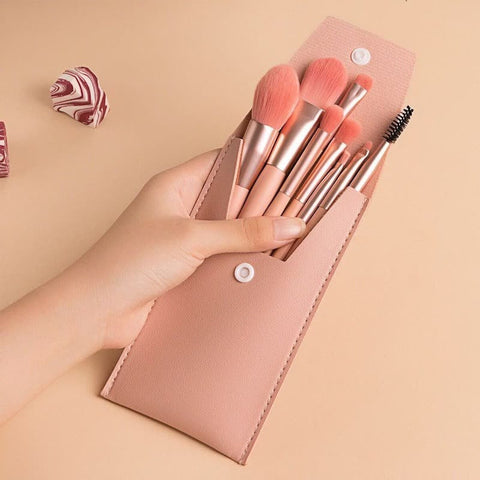A Set Of 8 Portable Makeup Brushes, Suitable For Concealer, Foundation, Soft Bristles, Eye Makeup Tools, Beginner Mini Set, Portable Beauty Tools